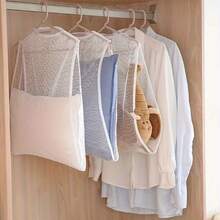 1pc Polyester Pillow Desiccant Bag, Household Wind-Proof Pillow Desiccant Bag, Laundry Net Bag, Balcony Pillow Desiccant Storage Bag, Suitable For Drying Pillows And Toys, Space-Saving Organizer Net Bag - Multicolor - View 4