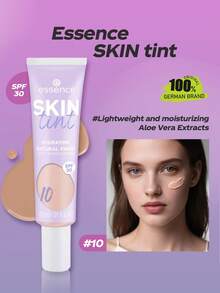 Essence SKIN Tint 10 輕盈透薄遮瑕，打造自然光澤，保濕透氣日常穿戴，偽素顏妝感，持久滋潤，禮品，30ml/1.01 Fl. Oz - 10 - 查看 1