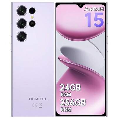  OUKITEL C61 Pro Android 15 Mobile Phone Without Contract, 24GB+256GB/1TB Smartphone Without Contract, 6.88' HD+ 90Hz Screen 5150mAh Mobile Phone, 13MP+5MP Camera, 4G Dual SIM Smartphone, NFC/Fingerprint/Face ID/OTG