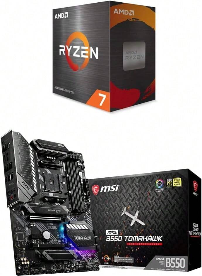 MSI MAG B550 Tomahawk Gaming Motherboard + Ryzen 7 5800X 8
