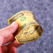 1pc/10pcs/20pcs Statue Of Liberty Gold Foil Holiday Spoof Event Commemorative Coins Color Double-Sided Color Printing $1,000,000 Color Commemorative Banknote Card