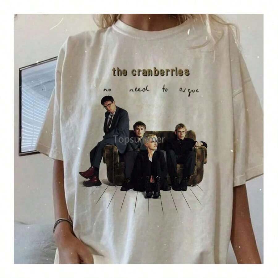 Halloween ClothesNew Rare The Cranberries Band Family Unisex S-235Xl Shirt 1D995Comfy Everyday Daily Wear - 白色 - 查看 1