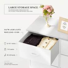 OLIXIS Tall Black Dresser For Bedroom With 10 Drawers, Chest Of Drawers, Dressers Bedroom Furniture, Storage Organizer Unit With Fabric Bins For Closet, Hallway, Living Room, Entryway - 白色 - 查看 7