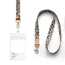 1 Pieza Llavero/Muñequera de Estilo Bohemio Tropical con Estampado de Leopardo y Vaca, Versátil para Todas las Estaciones, Accesorios Escolares y de Coche, Lindo Gótico Y2K