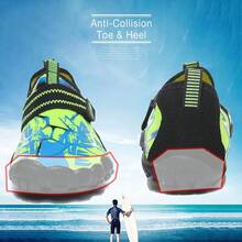 Shoes Barefoot Aqua Socks Outdoor Indoor Quick Dry Sandals Lightweight Slip On Walking Sneakers Beach Pool Swim (Little/Big) - 6-綠色/藍色 - 查看 4