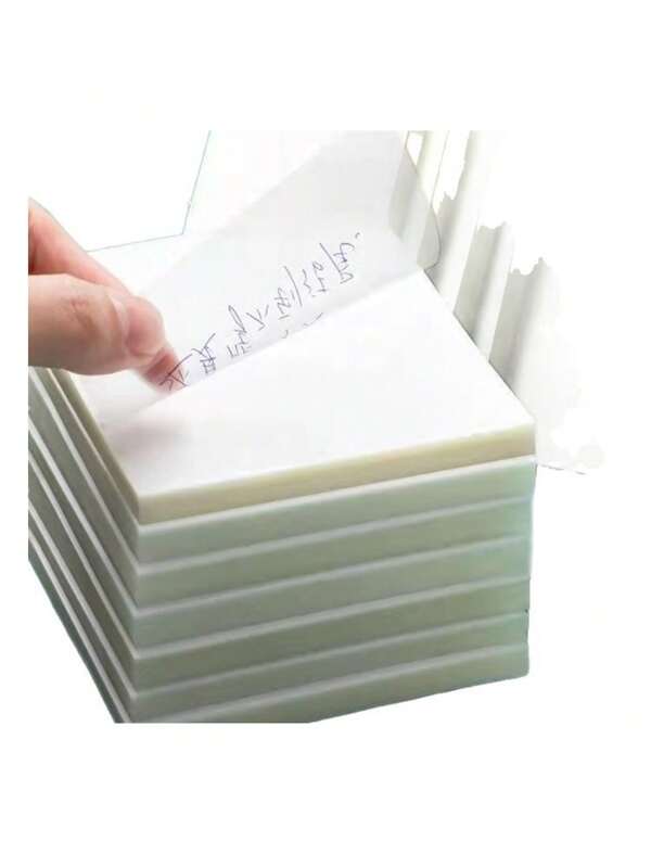 Transparenter wasserfester Notizblock Notizbuch Tagebuch Schreibwaren Schul- und Büromaterial Bestseller transparente Haftnotizen. Hergestellt aus hochwertigem transparentem Material, so dass Sie Notizen schreiben können, ohne den darunterliegenden Text oder die Bilder zu verdecken. Ideal für schnelle Anmerkungen, Erinnerungen und Lesezeichen in beengten Räumen. Schulbedarf, Rückkehr zur Schule