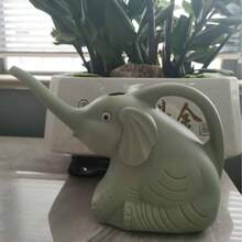 1 件可爱塑料大象形喷壶，适用于家庭、办公室、阳台、户外花园、庭院、池塘、游泳池、盆栽灌溉、海滩休闲，耐用实用 - 彩色 - 查看 8