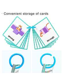 English Preposition Flash Cards - Children's Early English Learning Word Cards