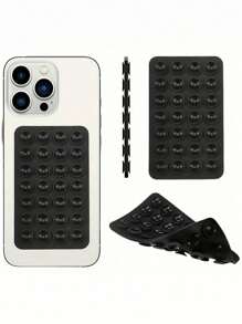 1/4pcs Silicone Suction Cup Phone Holder, 28 Independent Suction Cups Reusable Double-Sided Stand, Silicone Phone Grip, Suction Cup Phone Holder, Hands Free Phone Handle, Finger Ring Stand Compatible With Iphone & Android,It Is Suitable For Smooth Glass Back Cover Of Mobile Phone, Not For Rough Frosted Back Cover Of Mobile Phone,Suitable For Makeup, Fitness, Shower, Car And Kitchen Use