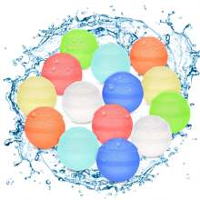 12/20pcs Reusable Water Balloons, Water For Swimming Pool, Beach, Outdoor Summer Set, Magnetic Water Balloons For Outdoor Activities, Birthday Gift For Friends And Family, Outdoor Accessories, Beach Essentials, Pool Float