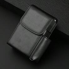 1pc PU Leather Cigarette Case With Lighter Holder Tobacco Pouch Best Gift For Men Women Exquisite And Convenient For Carrying Fashion Items Out, Smoking Accessories, Cigarette Storage, Sigaretten Doos