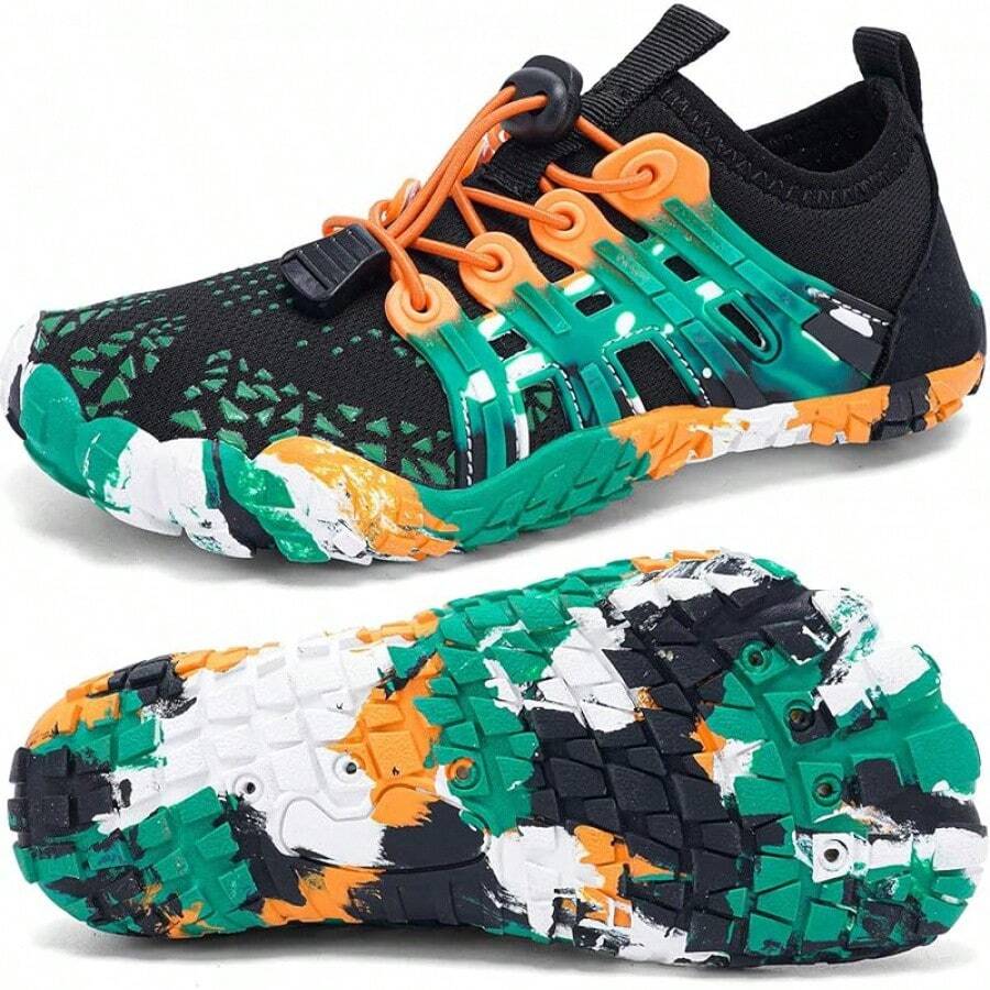 Shoes Barefoot Aqua Socks Outdoor Indoor Quick Dry Sandals Lightweight Slip On Walking Sneakers Beach Pool Swim (Little/Big) - 10-黑色 - 查看 1