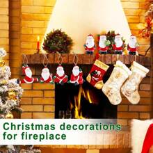 CXRYLZ-FUR 4 Stück Weihnachtsmann Baumschmuck Weihnachten, 3D Harz Weihnachtsbaum Anhänger, Christbaumschmuck, Kleine Süße Bastelfigur für Weihnachtsanhänger (Altes Yoga)