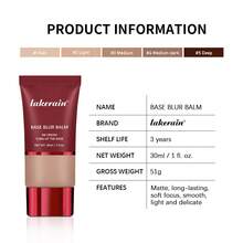 5 Colors Base Blur Balm, Matte Finish, Refine Pores, Lightweight & Comfortable, Long-Lasting Effect, Natural Look - 彩色 - 查看 9