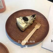 1 Set Rosewood Round Fruit Plate, Wooden Base, Available In Multiple Models - Acacia Wood Disc Base - View 8