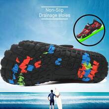 Shoes Barefoot Aqua Socks Outdoor Indoor Quick Dry Sandals Lightweight Slip On Walking Sneakers Beach Pool Swim (Little/Big) - 6-紅/黑 - 查看 3
