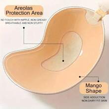 1 Par de Copas Desechables con Forma de Mango, Invisible sin Costuras, Elevadores de Pecho, Pastillas de Pecho, Accesorios de Lencería para Mujer
