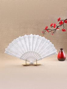 Breezier 优雅复古樱花手扇，折叠扇，春夏精选，伴娘礼物，房间装饰，卧室装饰，海滩，旅行，男女皆宜，度假必备 - 彩色 - 查看 2