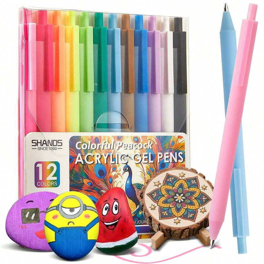 12 Stücke/Set gedämpfte Farben, 12 Farbige Tintenroller, 0,6 mm Spitze, geeignet für Journaling, Zeichnen, DIY, Notizen, Kunst, Gekritzel, Schule und Bürobedarf