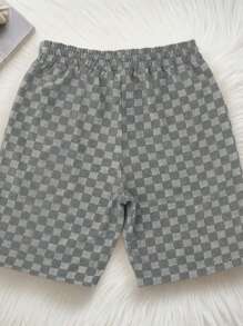 2025 Summer New Men's Set Japanese And Korean Style Jacquard Loose Casual Short-Sleeved T-Shirt Shorts Two-Piece Men's Clothing   All Over Print    Summer    Loose    Drawstring  Pocket