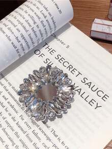 1pc Bling Rhinestone Retractable Phone Stand, Telescopic Phone Holder, Desktop Mobile Phone Bracket Compatible With IPhone, Android Phone, Gift For Birthday, Family, Friends Push-Pull Phone Grip, Phone Accessories - Multicolor - View 6