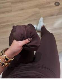 Calça Legging de Cintura Alta Sem Costura para Academia Feminina, Elástica e Fitness