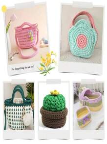 1 rollo de Hilo de camiseta, yardas de tela elástica de ganchillo, hilo de camiseta grueso de poliéster para tejer a mano, cinta para ganchillo de bolsas, cestas, mantas, alfombras, decoración del hogar, manualidades DIY