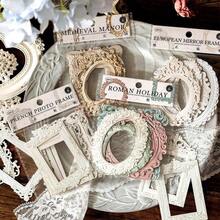 40Pcs Vintage Paper Scrapbook Collage Paper Hollow Photo Frame Materials Lace Frames Background Decorative Paper For Journal Crafts Scrapbook Supplies - nhiều - Xem 3