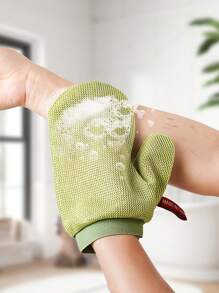 1 Stück Exfoliierender Gesichts- und Körper-Schrubber-Handschuhe, glatt & strahlend - Körper-Peeling Bad & Dusche - reinigt trockene abgestorbene Haut - sanfte aber wirksame exfolierende Reinigungshandschuhe