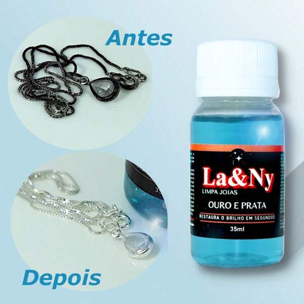 Liquido Limpa Joias Prata Azul La&ny  35ml Limpeza Brilho