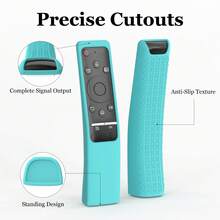 Funda protectora de silicona con diseño vertical, compatible con el control remoto curvo de Smart TV serie BN59, que brilla en la oscuridad, ligera, antideslizante, para el Día de la Mujer, artículos de viaje, recuerdos de boda, Y2k, dormitorio, accesorios de coche para mujeres, decoración de cocina - Multicolor - Ver 3