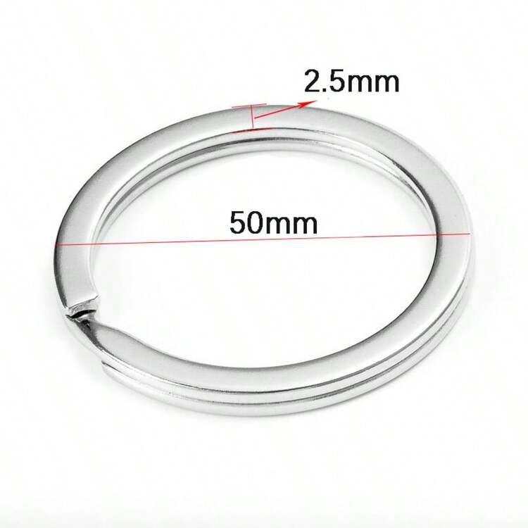 20pcs Flat Metal Key Rings Split Keychain Accessories Suitable For DIY Key Case, Bag Hanging Decor - Split Circle - View 15