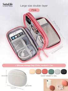 Bolsa organizadora electrónica, organizador electrónico portátil y a prueba de agua- Accesorios de viaje a China- Estuche de almacenamiento universal para cables, teléfonos celulares, batería externa