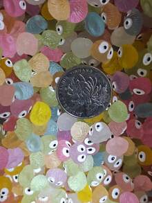 5 件、10 件、15 件、30 件、50 件、100 件彩色迷你煤球树脂工艺装饰，微景观 DIY 小型装饰品，无需胶水 - 彩色 - 查看 6