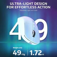 ATTACK SHARK X6 Lightweight Wireless Gaming Mouse With Tri-Mode Wired/2.4GHz/BT5.2,Up To 26K DPI, PAW3395 Optical Sensor, RGB Backlight Charging Base, HUANO Switch,7programmable Buttons, PC/ - Multicolor - View 7