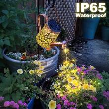Solar Garden Lights Outdoor Waterproof:  Watering Can Light Solar Powered For Yard Decor - Flower Hanging Lantern With Hook Porch Decorations - Birthday Mothers Gardening Gifts For Mom Women Grandma - 彩色 - 查看 5
