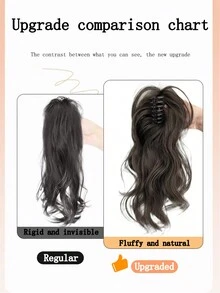 Tóc giả tổng hợp dành cho nữ, kiểu tóc dài, mô phỏng thác nước ngọt ngào và mát mẻ, kiểu kẹp cài, buộc nửa đầu cao, tóc đuôi ngựa năng động, tóc tết kiểu cô gái nóng bỏng. - Nhiều màu - Xem 5