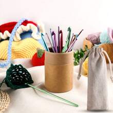 14 Stücke Aluminium Häkelnadel Set - 2-10mm Stricknadeln, geeignet für Handarbeiten und Garnprojekte