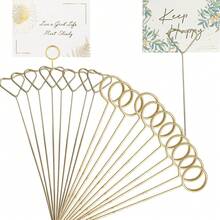 20/40 Stücke Blumen Kartenhalter Picks Metall Draht Platzkarten Halter Bilderhalter Foto Steckklemme Blumen Picks für Hochzeit Party