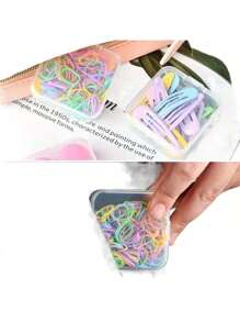 30/20/14 Small Boxes+1 Large Transparent Plastic Storage Box Set, Suitable For Storing Jewelry, Crafts, And Office Supplies, With A Covered Transparent Desktop Storage Box