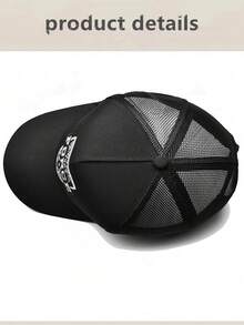 New High Crown Hat Summer Sun Hat Men Baseball Cap Wide Brim Breathable Mesh Sports Cap Sun Protection - Black - View 5