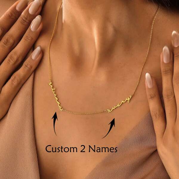 Colar personalizado com dois nomes, colar com vários nomes, colar com vários nomes para a família, colar para nomes de família, colar com nome personalizado para presente