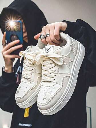 New Casual Thick Sole Breathable Canvas Shoes Retro Low-Top Shoes Star Skateboard Shoes Versatile Men Outdoor Sneakers