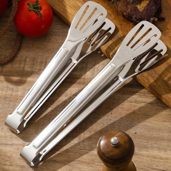 304 Stainless Steel Three-Wire Clamp Buffet Food Clip Bread Clip Steak Clip Thickened Multi-Function Barbecue Clip
