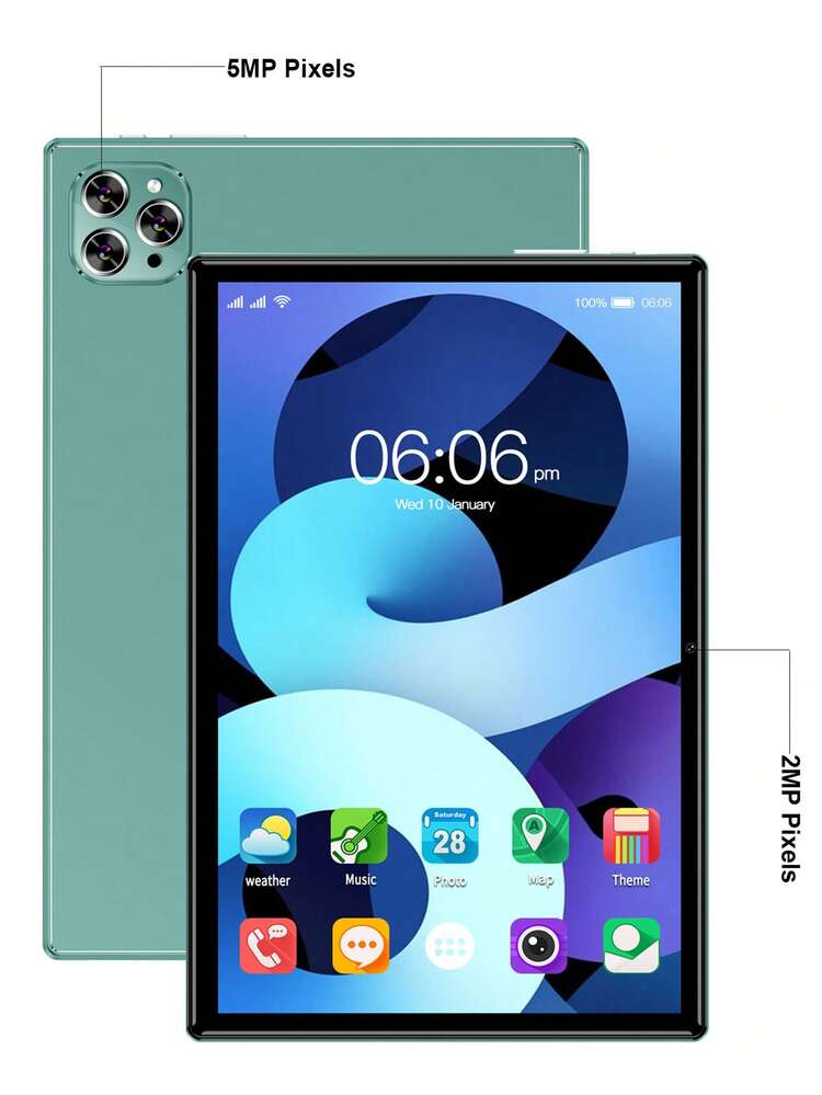 Qetupa 2025年モデル 10.1インチ 高性能タブレット、4GB+64GB、Android