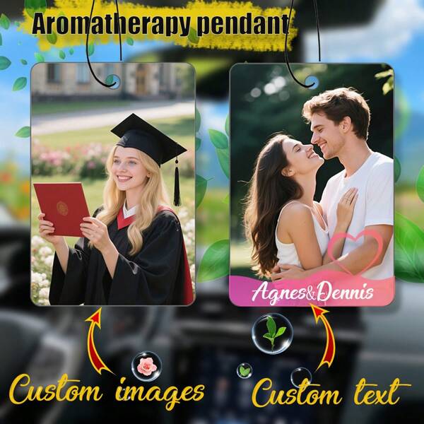 Folhas de fragrância personalizadas com fotos, decoração pendente, clipes para ventilação de carro, guarda-roupa, banheiro, quarto, interior do carro Folhas de fragrância para ventilação periférica GTA, impressão unilateral ou dupla face, decorações para pendurar no carro, aromatizadores de ar para carros masculinos ou femininos, presentes personalizados para aromatizadores de ar para carros com texto/fotos, aromatizadores perfumados personalizados com imagens para guarda-roupas, banheiros, decoração para pendurar