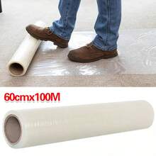 100M Roll Self Adhesive Home Carpet Floor Protector Film Cover Protection Dust - Clear - View 1