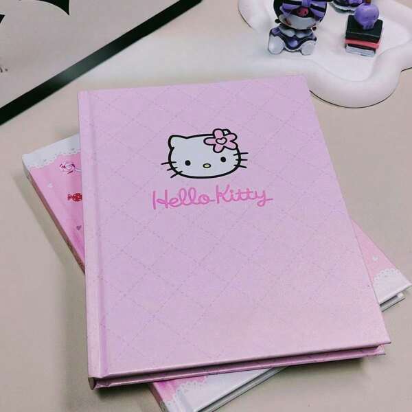 Sanrio Sanrio A5 Thick Hard Cover Kawaii Kitty Student Office Notebook, High Aesthetics Girl's Diary