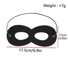 9pcs Black Felt Eye Mask & 8-Shaped Face Mask, Holiday Party Costume