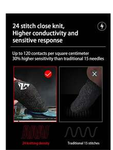 [配件盒] 拇指套，游戏玩家拇指握把，手机游戏配件，防汗透气无缝触摸屏，舒适精确的卡通图案拇指套，提升您的游戏体验 - 黑色 - 查看 7